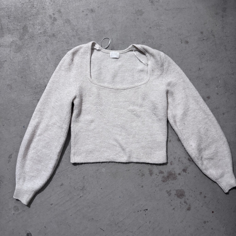 H&M Cream Knit Top